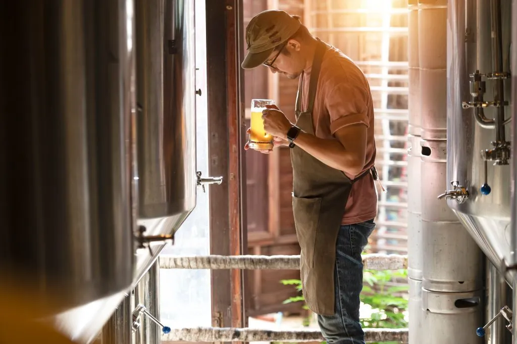 Bierprobe der Brauerei